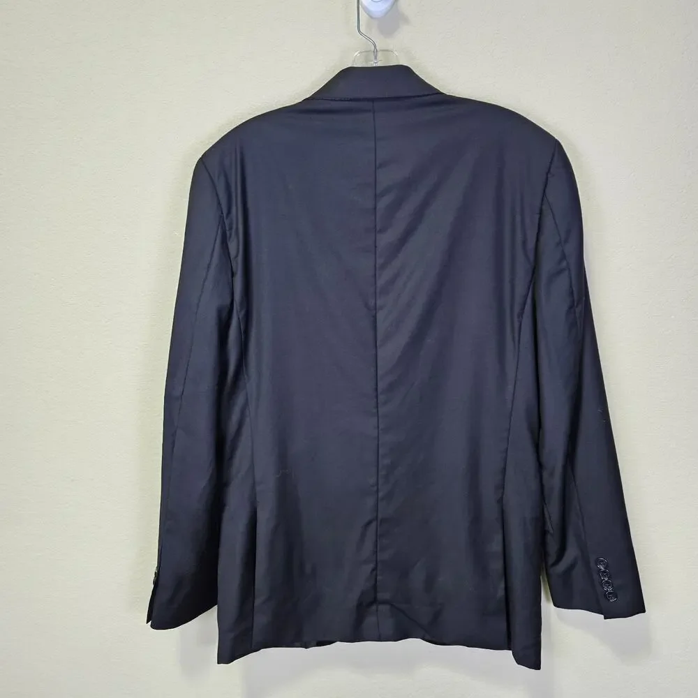 J.Crew Thompson Tuxedo Jacket 38R Black Wool Peak Lapel Formal Wedding Dance Tux